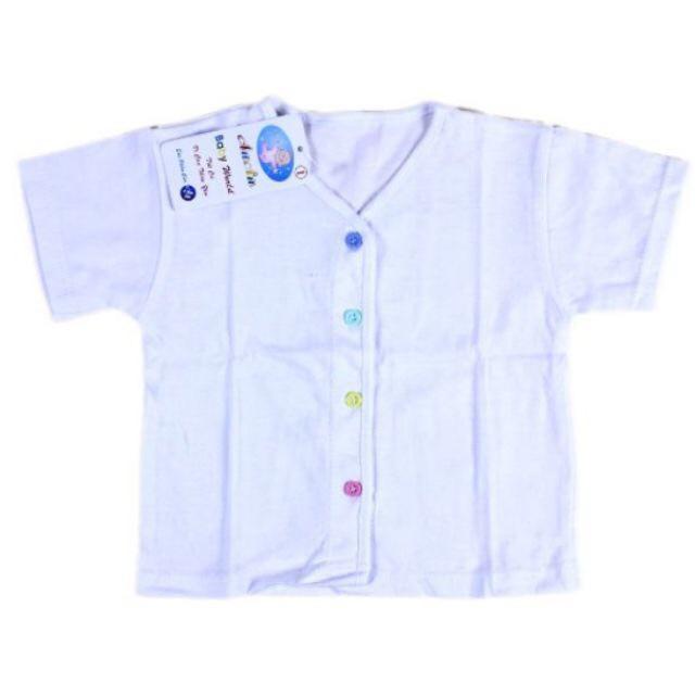 Set 5 áo cúc giữa trơn tay ngắn cho bé sơ sinh