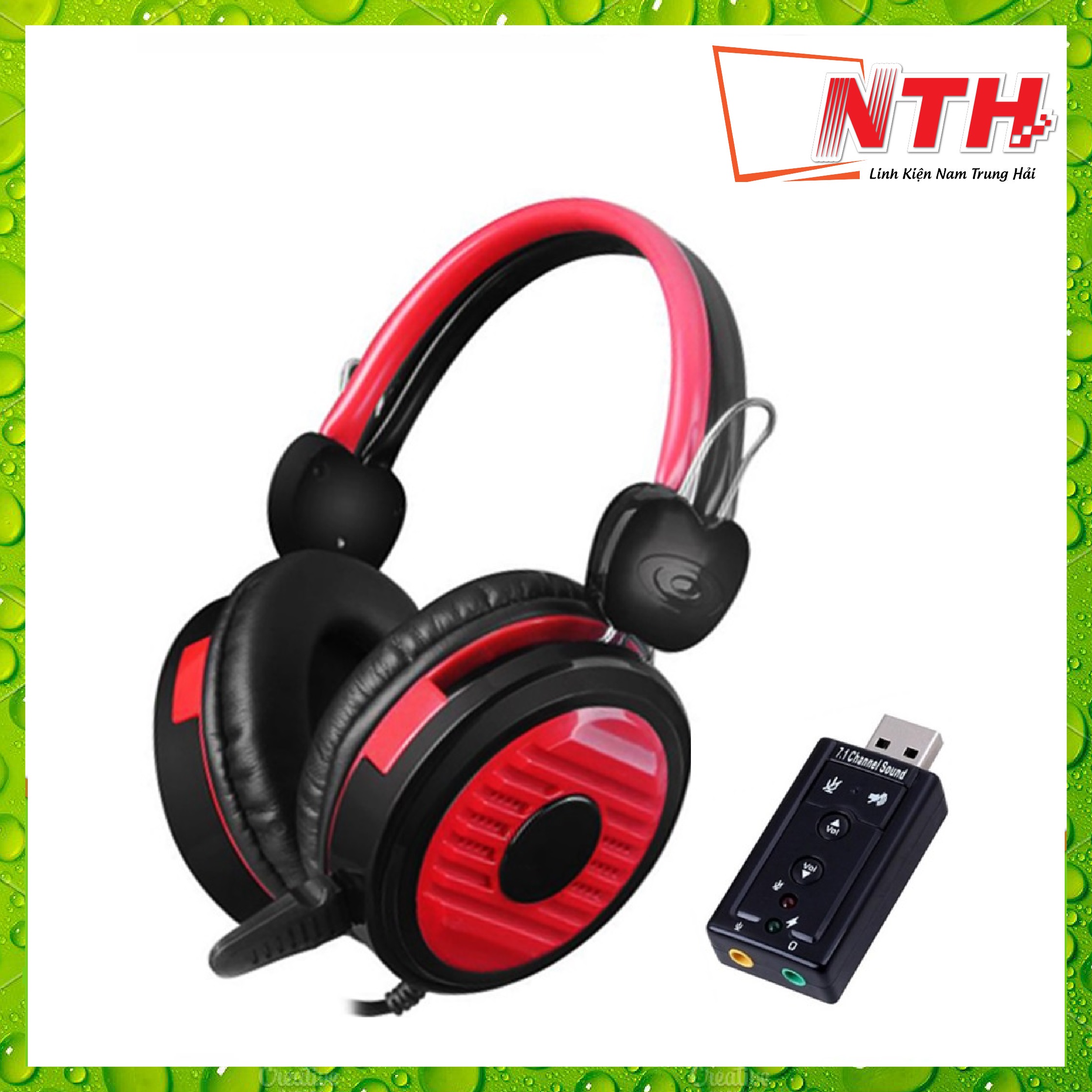 Combo Tai Nghe Chơi Game YL 902 Siêu Bền + Tặng Usb Sound 7.1