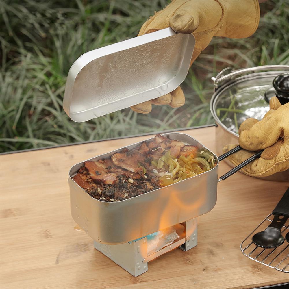 Outdoor Stainless Steel Stove Mini Grill Alcohol Furnace Folding Grill Burning Alcohol Camping Stove Camping Picnic Tool