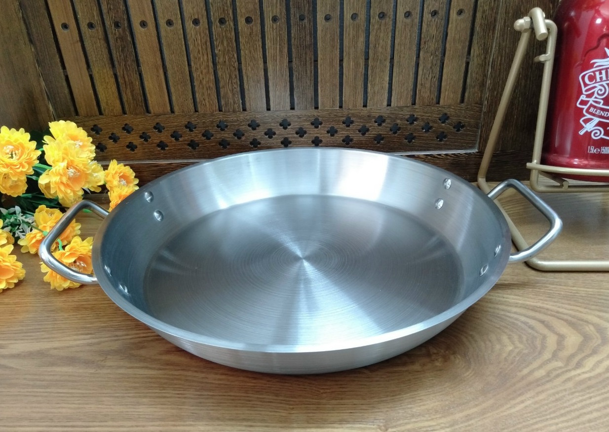 CHẢO INOX 2 QUAI 3 ĐÁY 36 CM