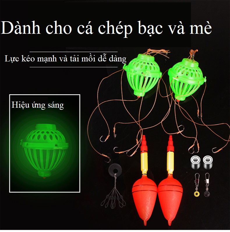 Bộ Lưỡi Câu Bom Mè Lưỡi Câu Lăng Xê Cá Mè LC13