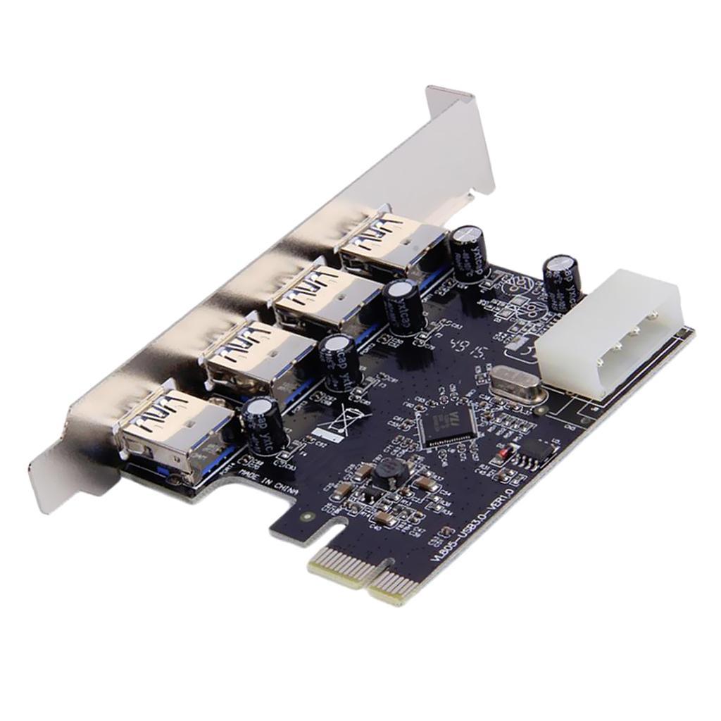 USB PCIe Card, 4-Port USB 3.0 Express Card Expansion card, PCI-E to USB