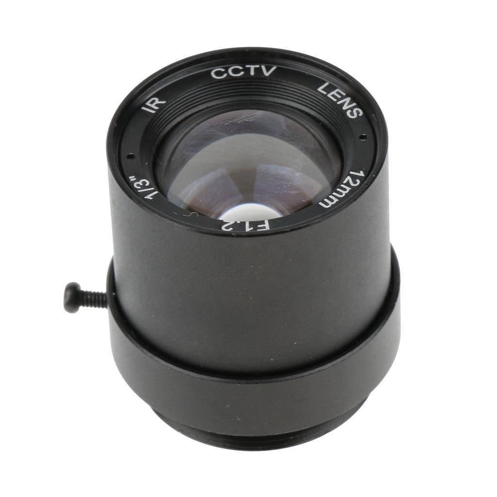 2 1/3" 12mm Fixed Iris CS Mount IR Board  Lens for Security IP Camera
