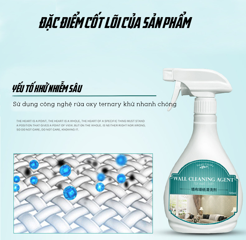 Dung Dịch Làm Sạch Vết Ố Bẩn Trên Giấy Lụa Dán Tường Cao Cấp 500ml