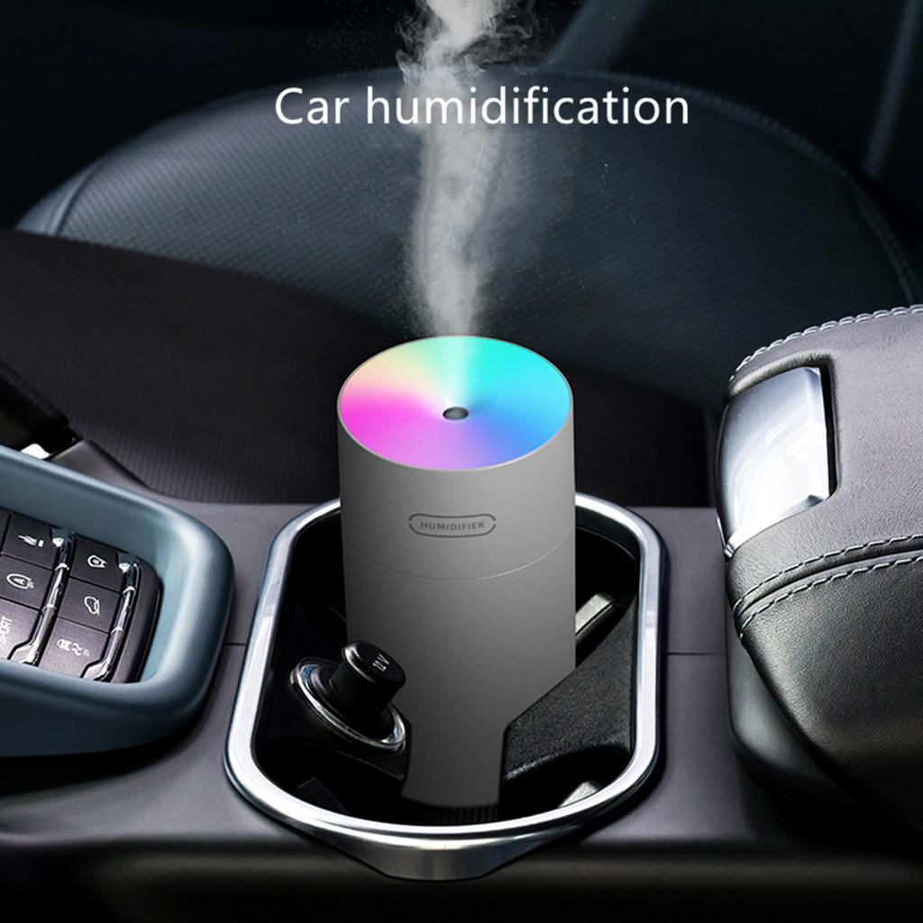 2pcs Humidifier Air Portable Usb Diffuser Mist Mini Purifier 7 Color White+Gray