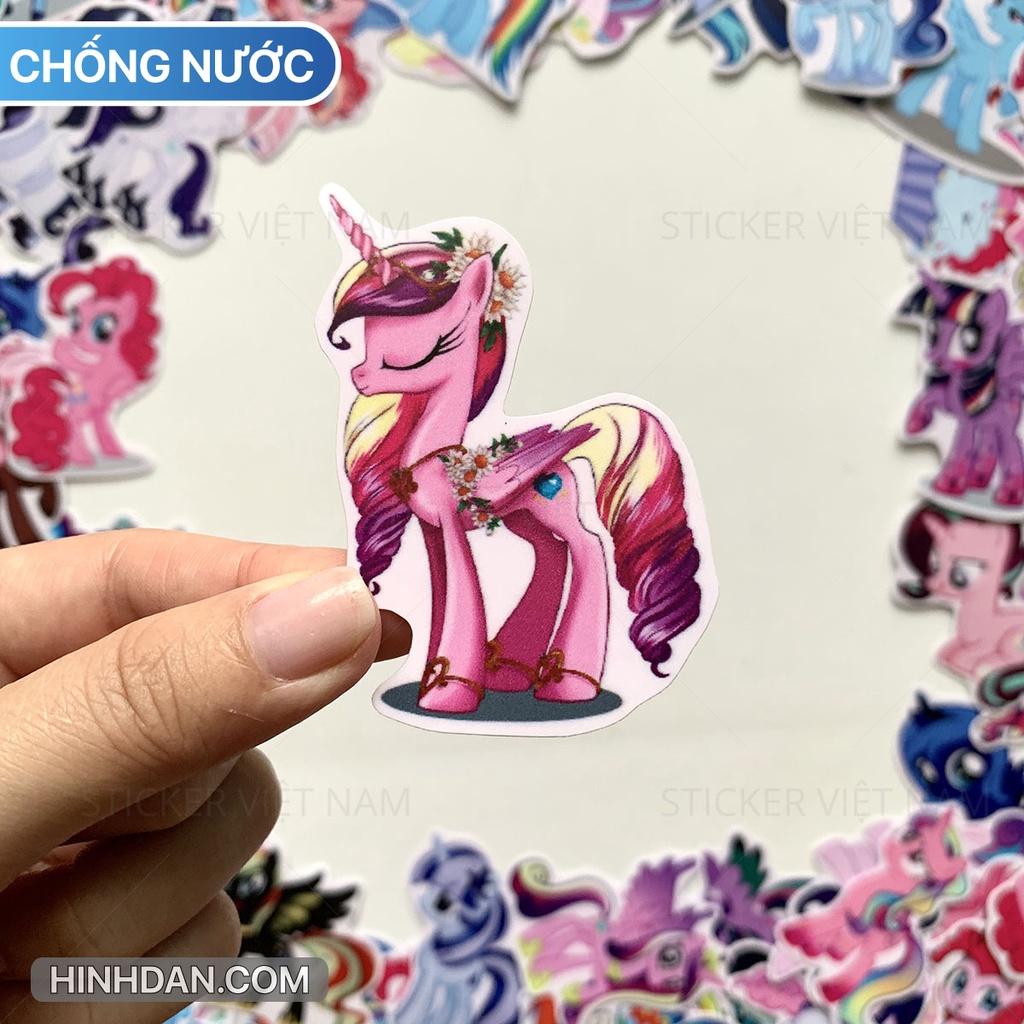 Sticker Ngựa PONY - Dán Trang Trí - Chất Liệu PVC Cán Màng Chất Lượng Cao Chống Nước, Chống Nắng, Không Bong Tróc Phai Màu