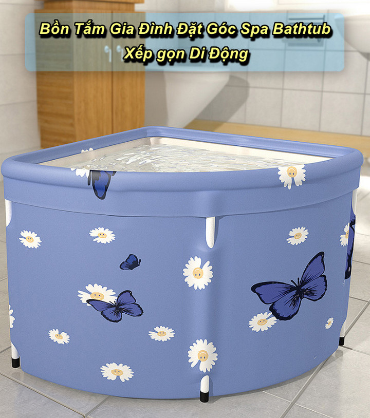 Bồn Tắm Gia Đình Đặt Góc Spa Bathtub Có Thể Gập - Home and Garden