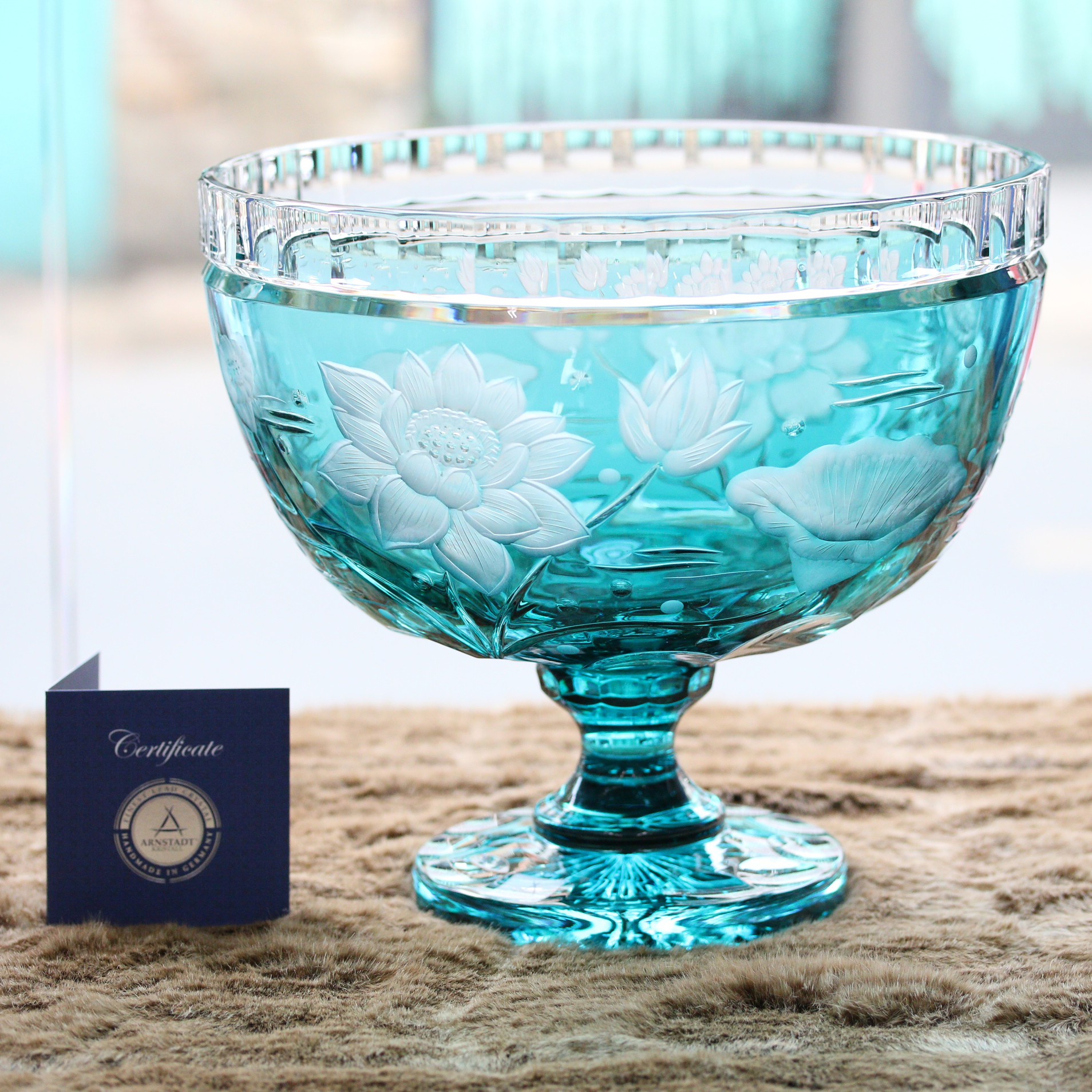 Đĩa Hoa quả Pha lê Màu Lotus Arnstadt 30cm