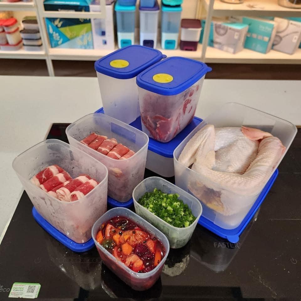 Bộ Hộp Tupperware Trữ Đông Modern Freezermate 8 Hộp