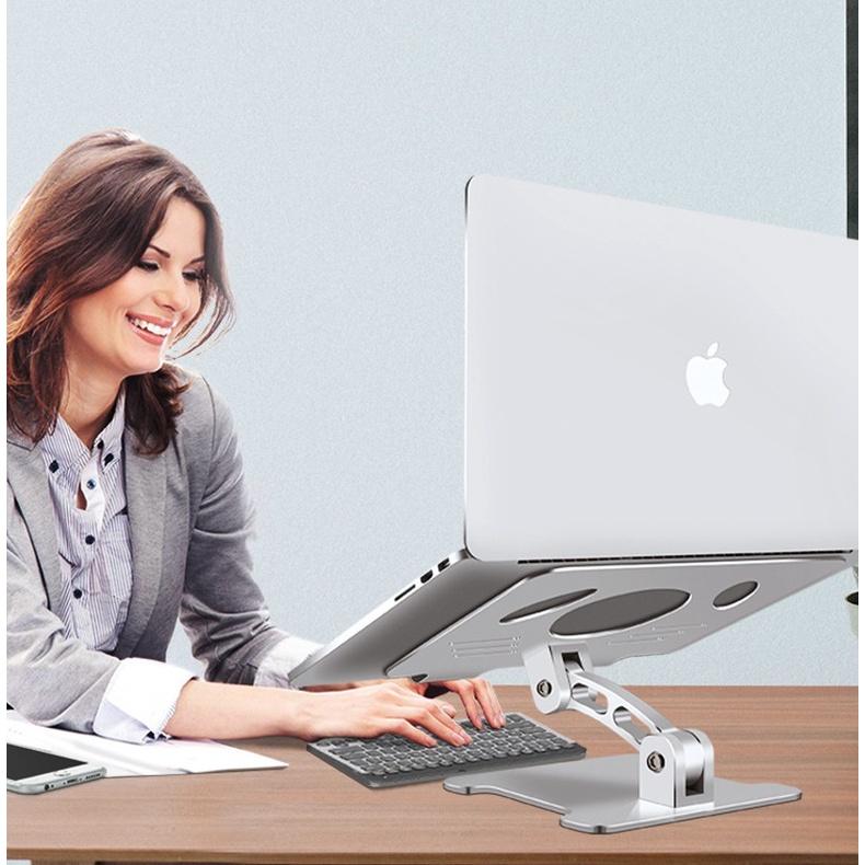 Giá đỡ laptop tablet bằng nhôm kiêm đế tản nhiệt nâng Macbook máy tính bảng Ipad MT99 điều chỉnh độ cao, gấp gọn