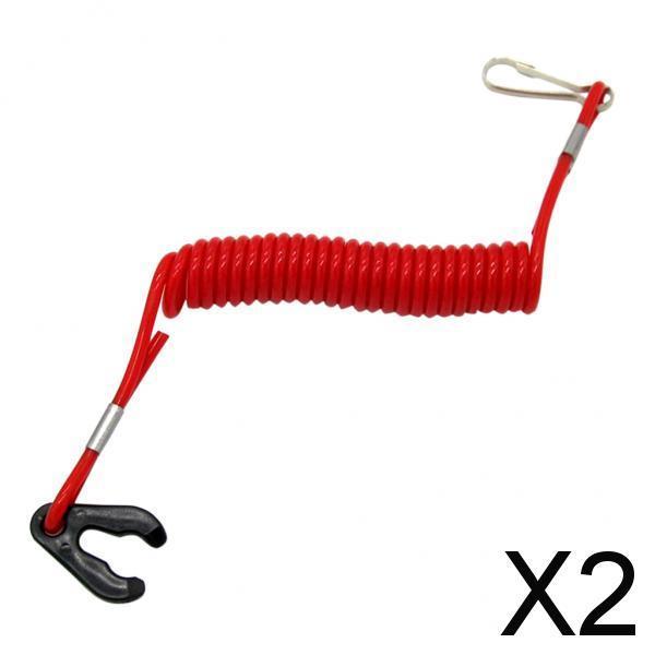 2xBoat Outboard Engine Kill Stop Switch Safety Tether Cord Lanyard for Yamaha