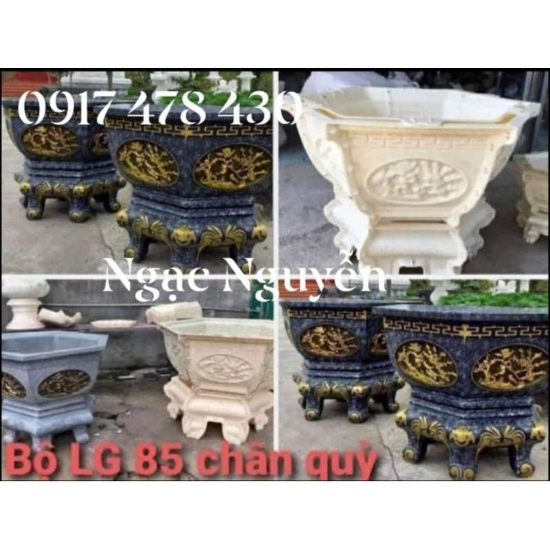 Khuôn Chậu lục giác rộng 85cm dáng bầu kèm chân