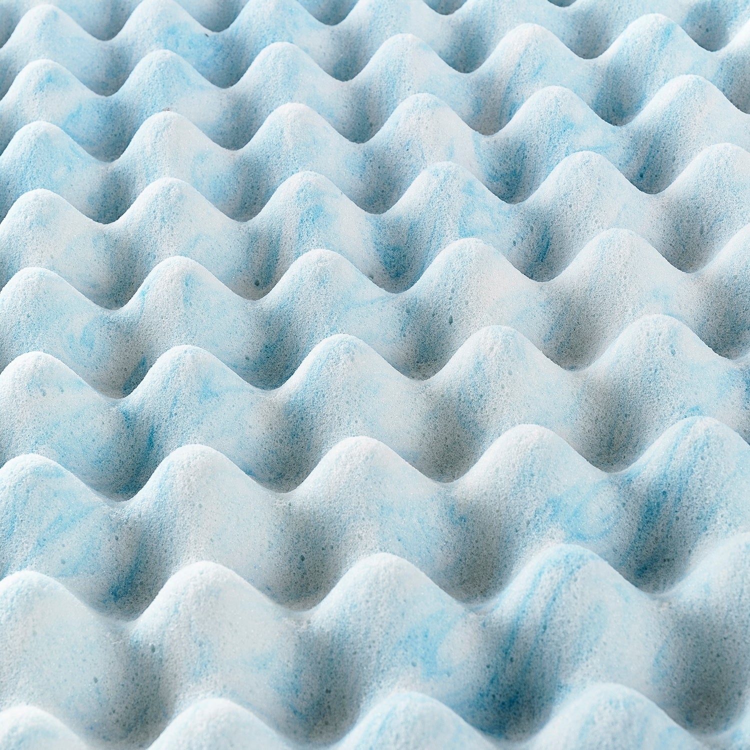 Topper Tấm Tiện Nghi Làm Mềm Nệm 3D Thoáng Mát Cao Cấp Zinus - Swirl Gel Memory Foam Air Flow Topper with Cover 180x200*7.5cm