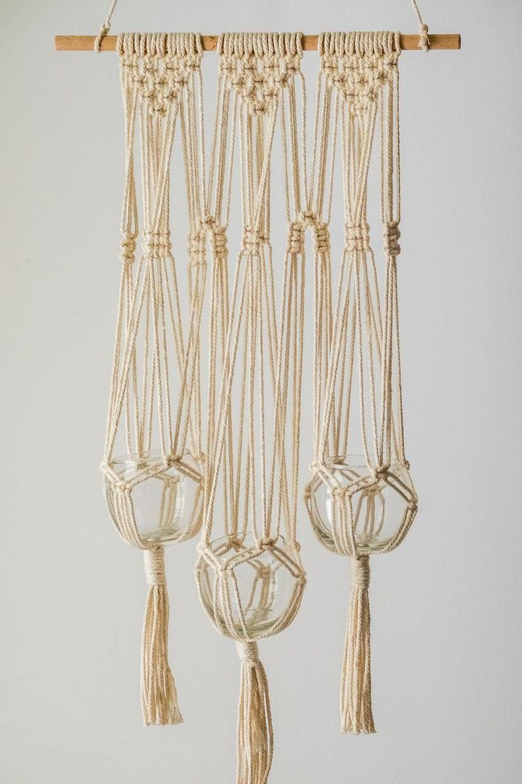 Bộ 3 Dây treo trang trí tết thủ cống macrame wall hanging handmade