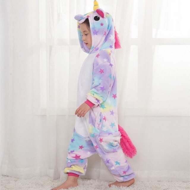 Bộ đồ kỳ lân ngôi sao tím Unicorn cho bé và người lớn