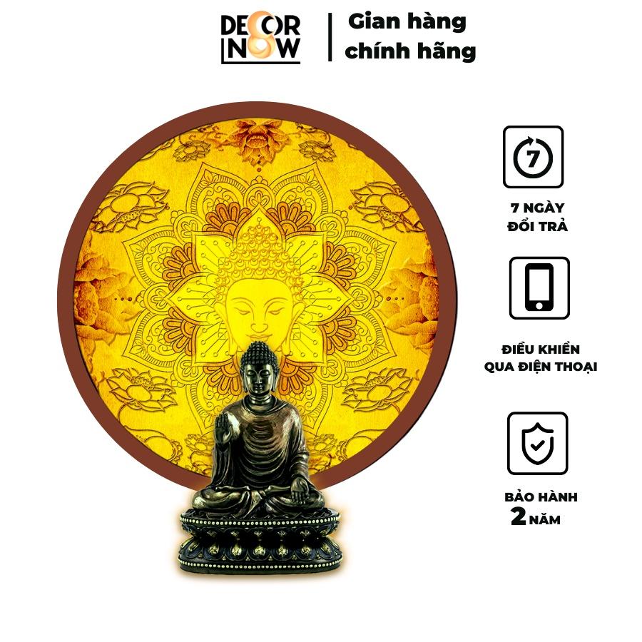 Đèn Hào Quang Phật In Tranh Trúc Chỉ DECORNOW 30,40 cm, Trang Trí Ban Thờ, Hào Quang Trúc Chỉ MANDALA DCN-TC13