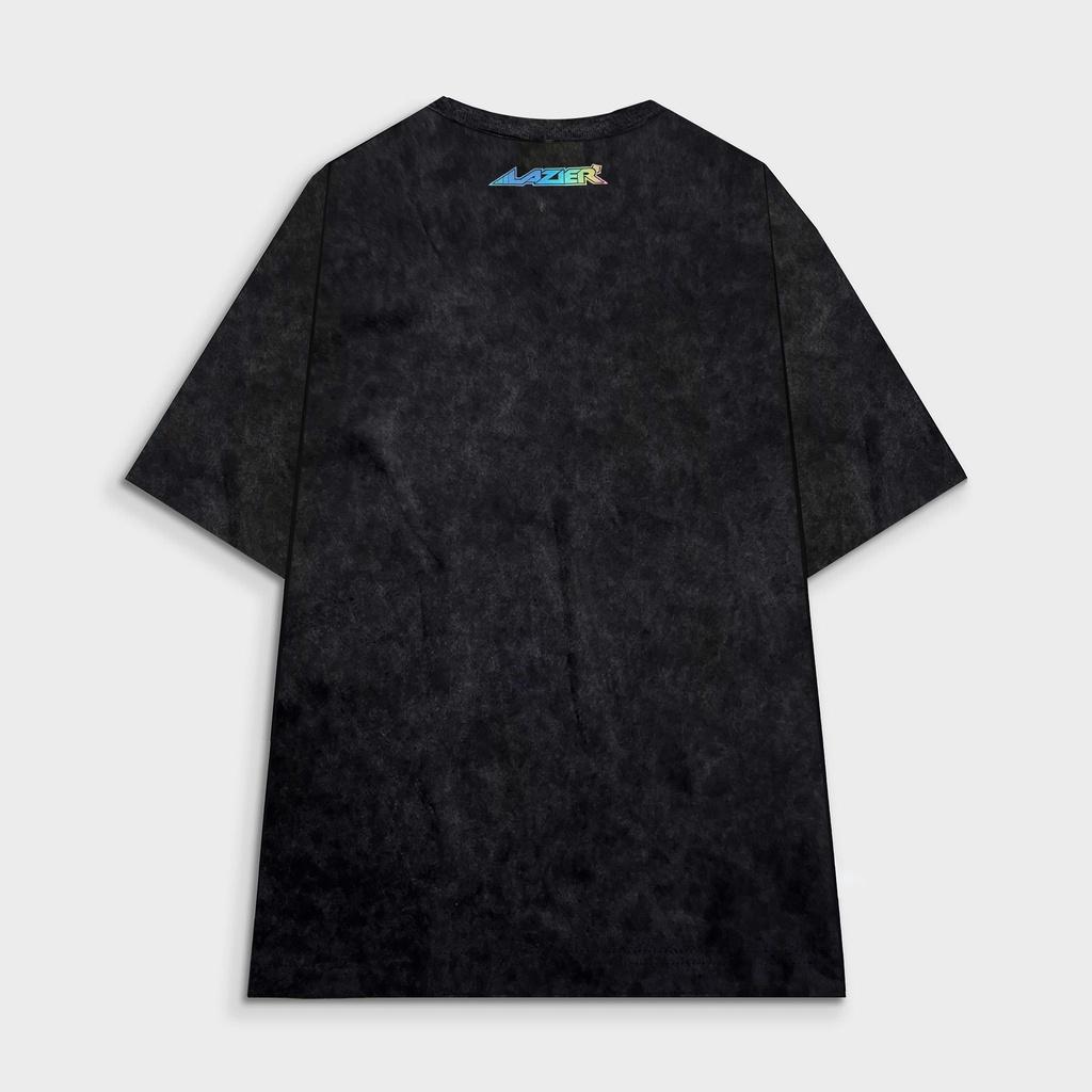 Áo Thun Brand Lazier Vietnam / Signature LZ01 / WASH ĐEN - Chất liệu cotton 100% 250gsm