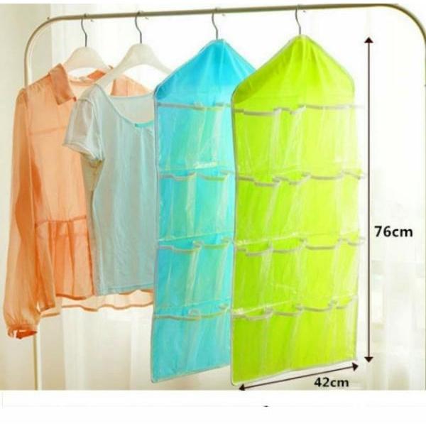 Túi Treo Đồ Thông Minh 16 Ngăn Túi Đựng Quần Áo Đồ Lót Tất Vớ Chia Ngăn Đa Năng H251
