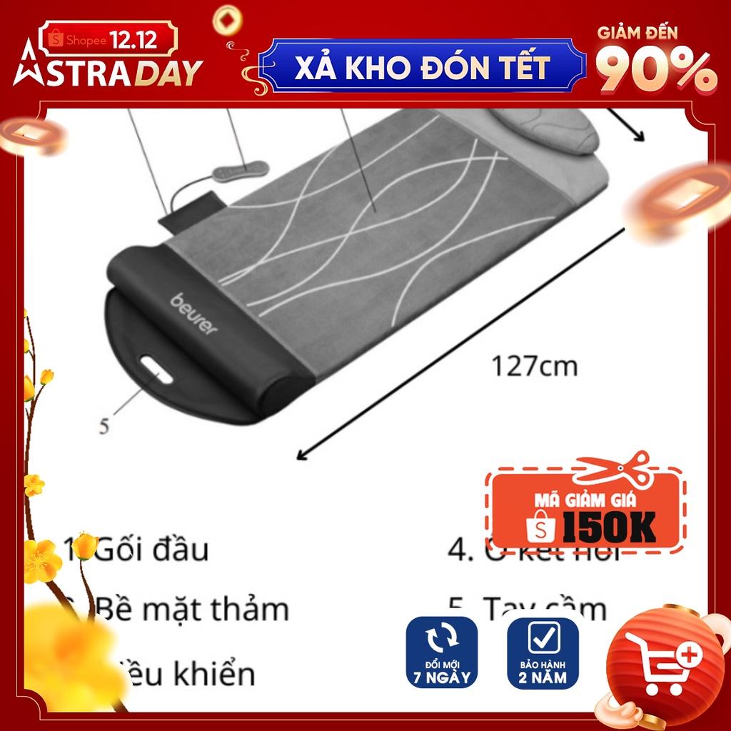 Thảm massage yoga Beurer MG280 giúp thư giãn đẩy lùi căng cơ. Đệm massage có 7 luồng khí giúp bạn mass
