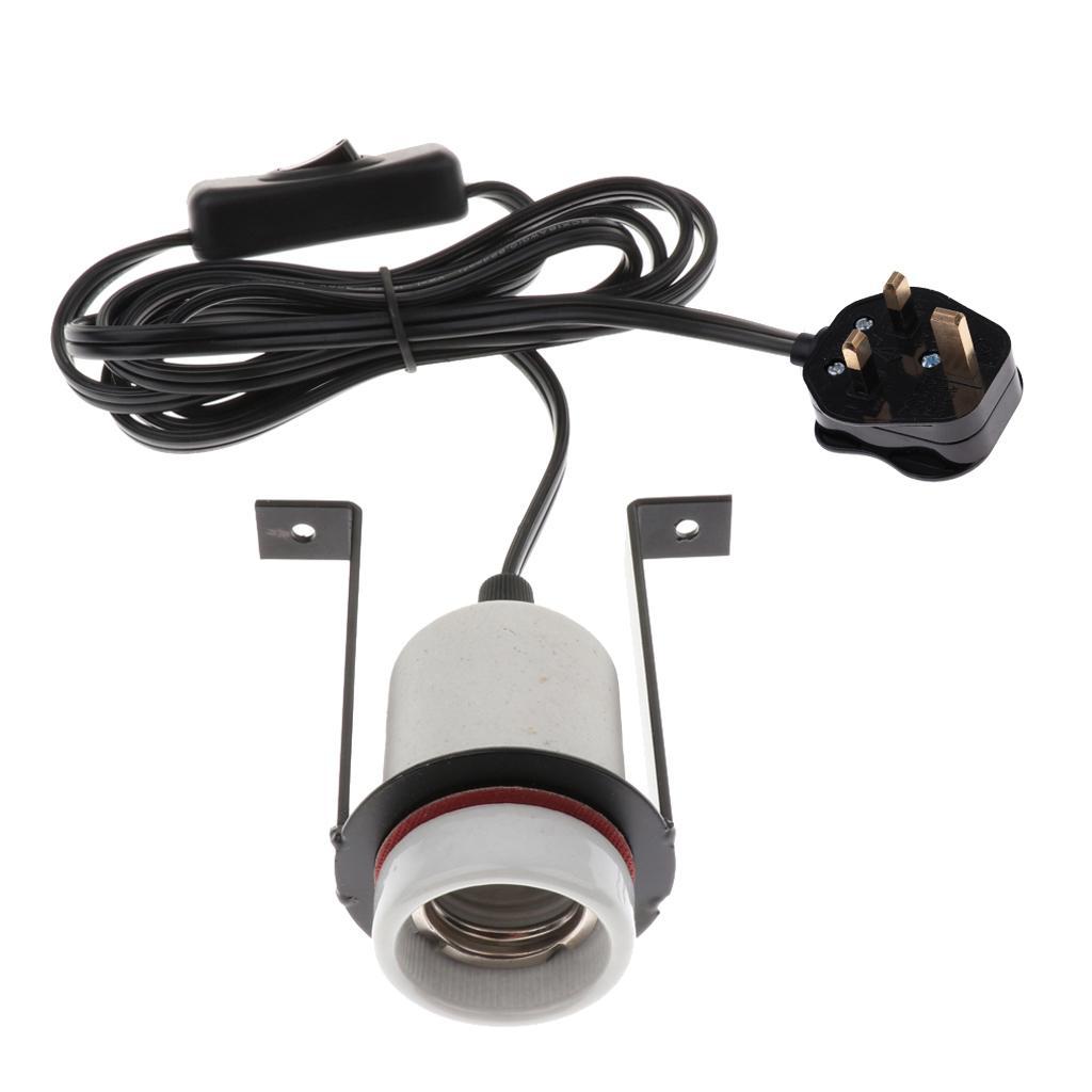 Reptile Tortoise Ceramic Heat Bulb Holder Easy for Use UK Plug