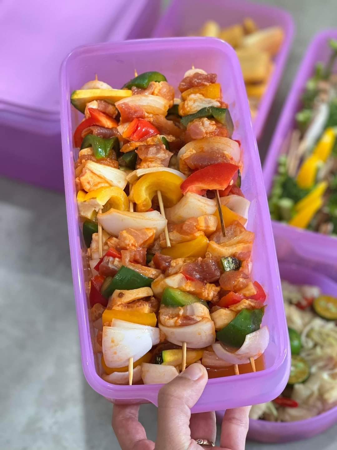 Bộ hộp trữ mát Freshia Collection Purple  5 hộp - Tupperware chính hãng