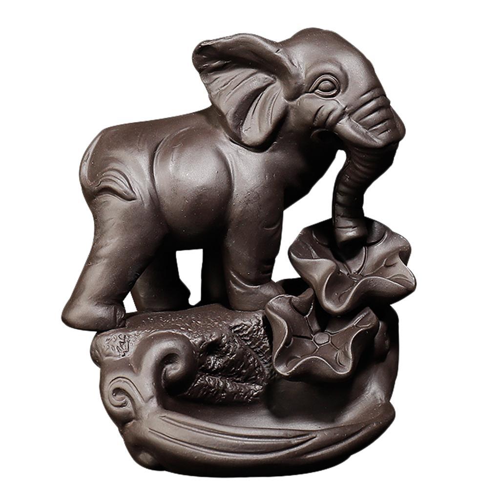 Incense Burner Elephant Model Aromatherapy Clay Cones Holder