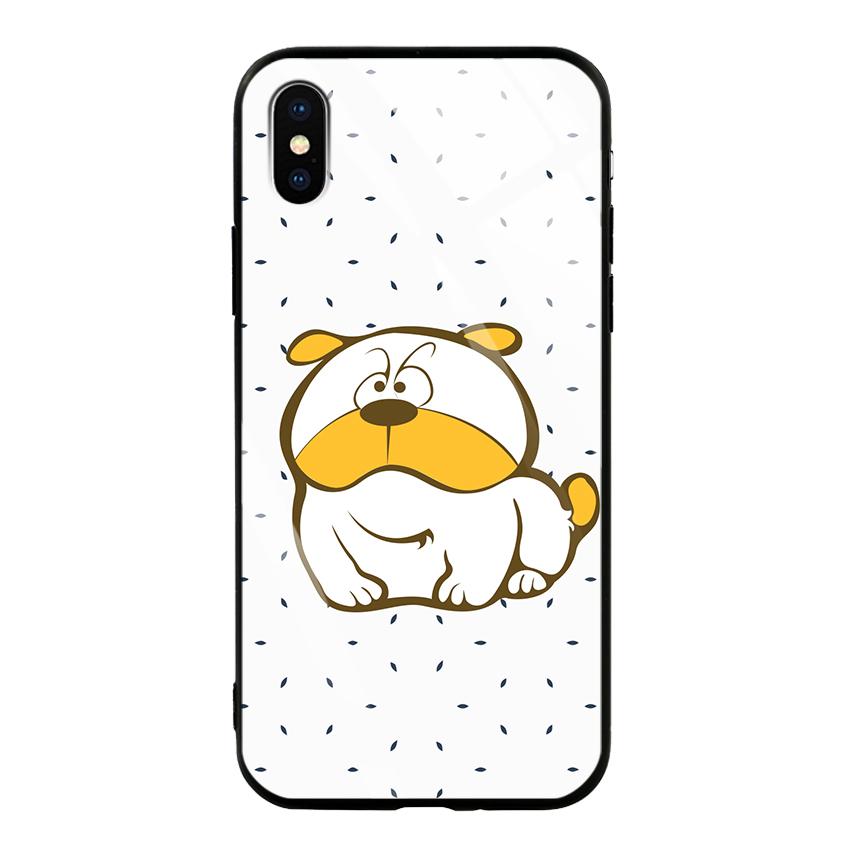Ốp Lưng Kính Cường Lực cho điện thoại Iphone X / XS - 03005 7859 DOG11 - Cúc Họa Mi - Hàng Chính Hãng