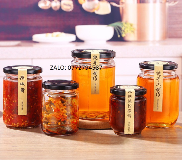 Hũ Thủy Tinh Tròn Trụ Nắp Thiết | Tùy Chọn Dung Tích