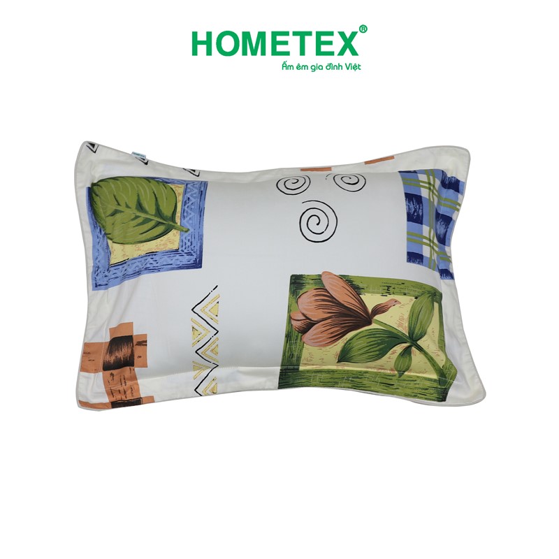 Gối đầu 40x60cm cotton hoa Hometex - Giao mẫu ngẫu nhiên