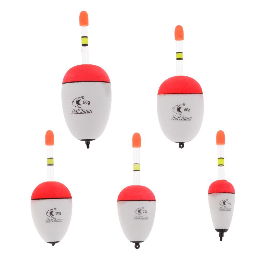 Set of 10pcs Luminous Sea Rock Fishing Bobbers EVA Foam Float Fishing Floats