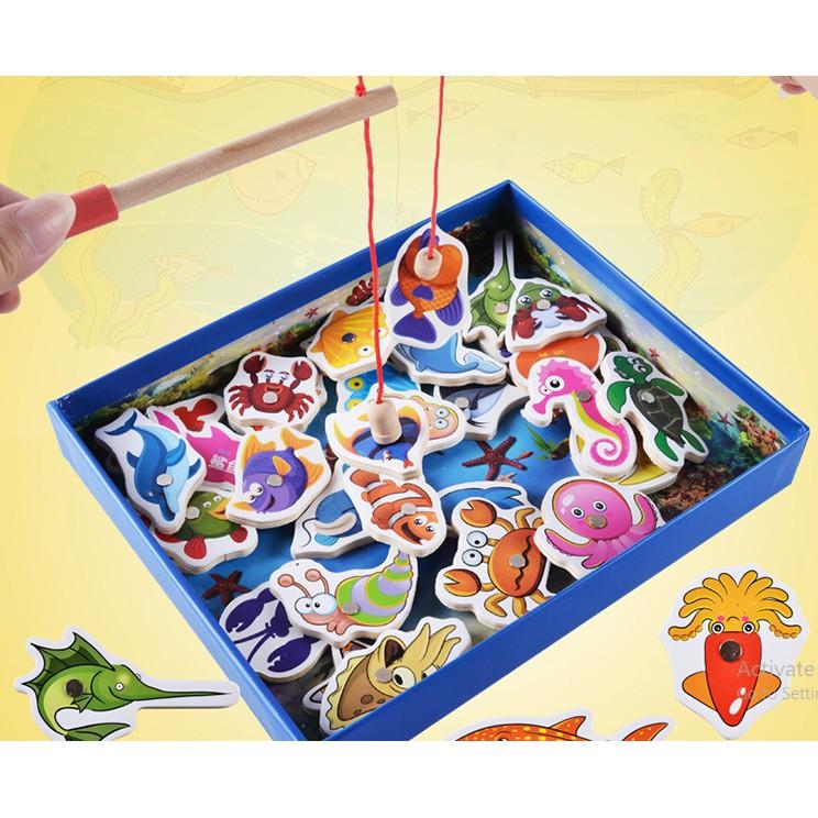 Bộ đồ chơi câu cá nam châm 32 sinh vật biển - Đồ chơi thông minh trẻ em