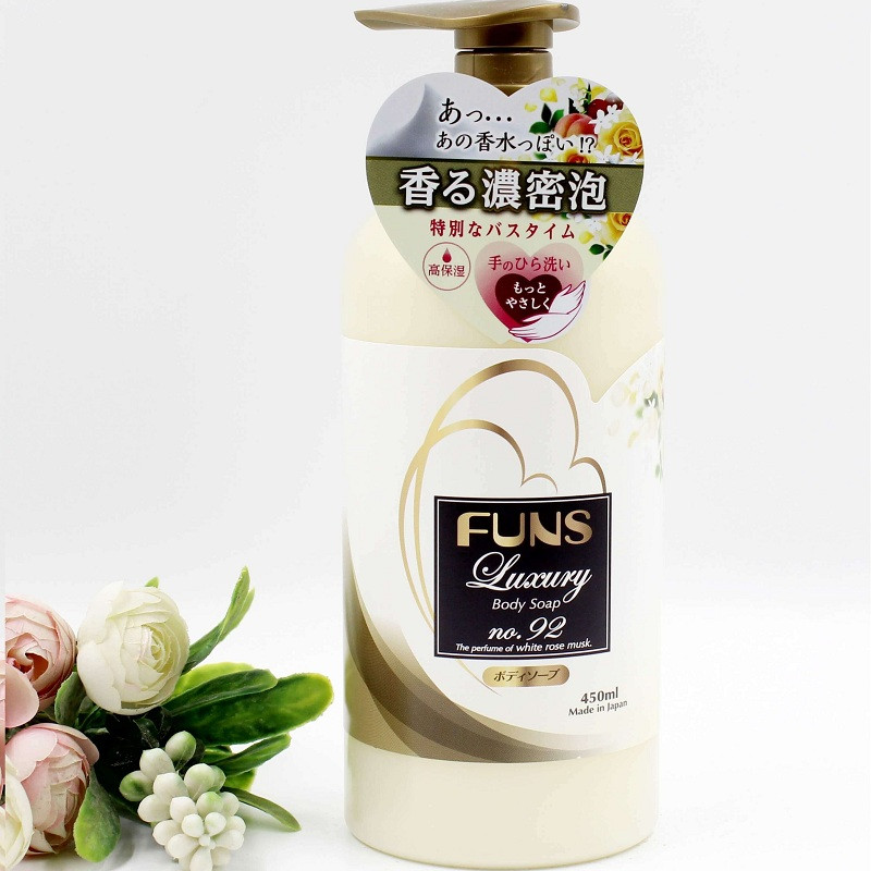 Sữa tắm hương nước hoa nhật bản Funs Luxury No.92 (450ml) HOA HỒNG TRẮNG