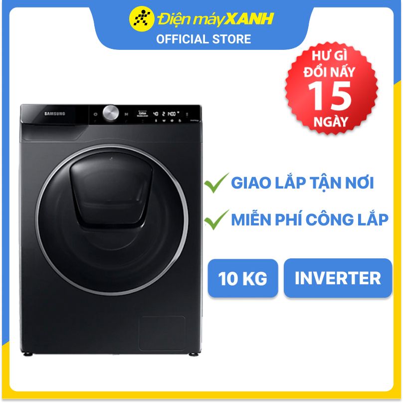 Máy giặt Samsung Inverter 10 Kg WW10TP54DSB/SV - Hàng chính hãng - Giao hàng toàn quốc