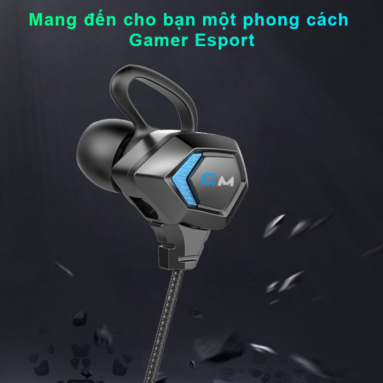 Tai nghe gaming cho điện thoại Sidotech G28 có mic kép thu âm rõ nét khi chơi game Pubg Free Fire FF Liên Quân Tốc Chiến thiết kế nhét tai in ear chống ồn - Hàng Chính Hãng