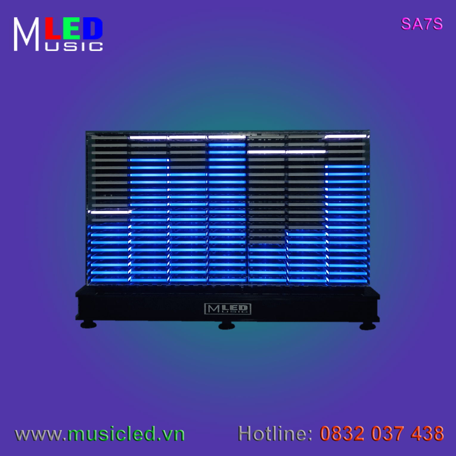 Dàn đèn Music LED nháy theo tần số nhạc 7 cột để bàn