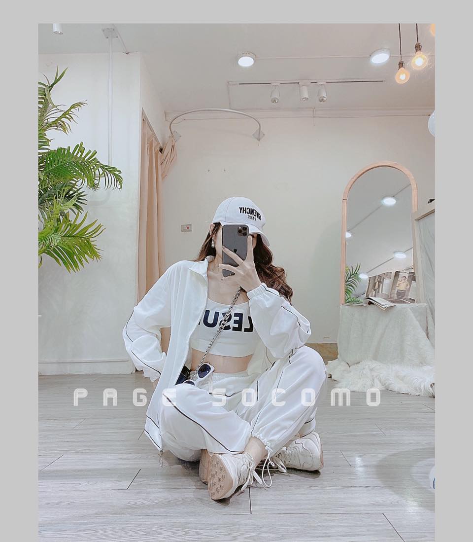 Set bộ thể thao nữ 3 món thu đông chất umi nhà Socomo B722022