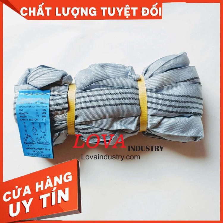 Dây Cáp Vải Cẩu Hàng Bản Tròn 4 Tấn 2 Mét Liên Sơn