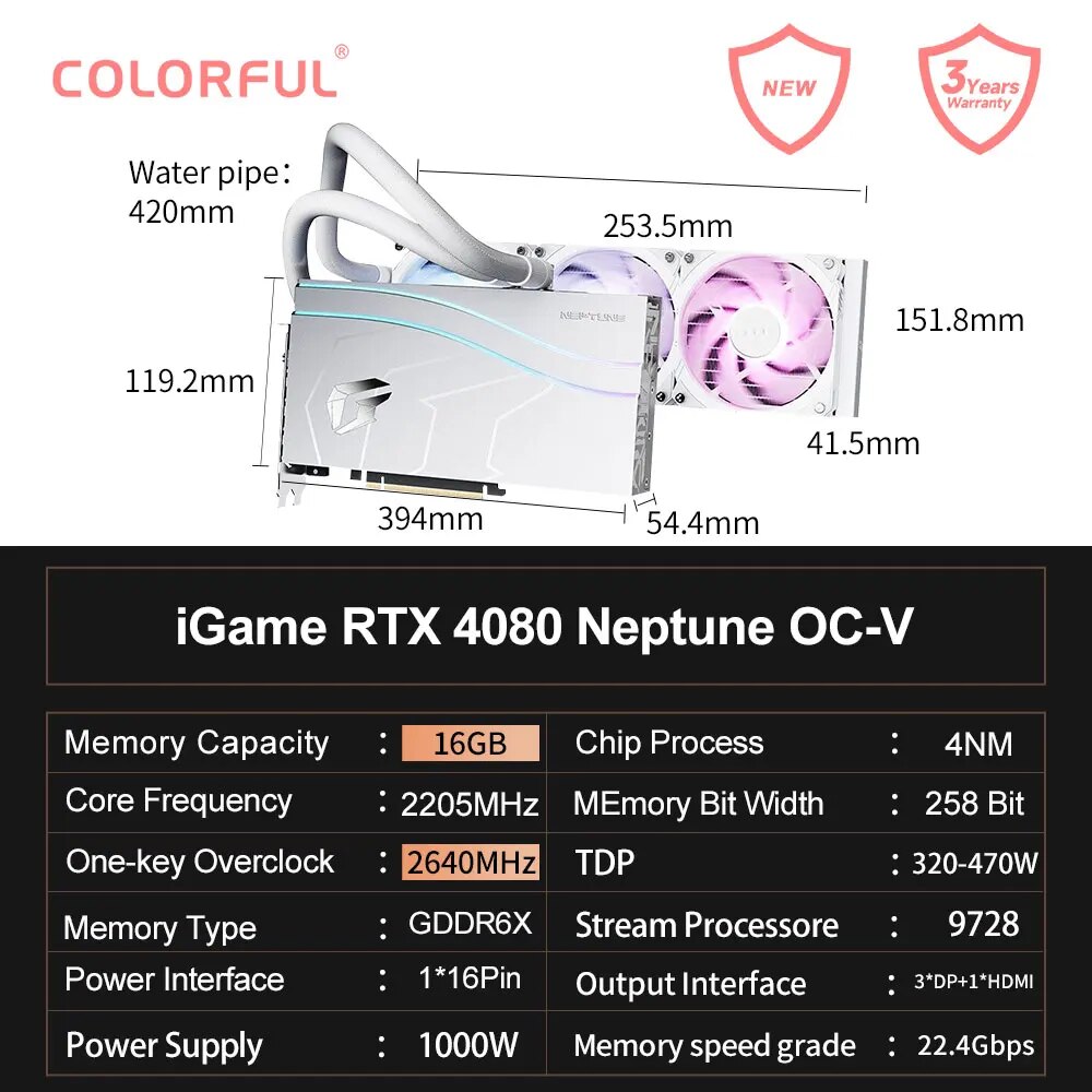 Card màn hình iGame GeForce RTX 4080 16G Nep.tune OC-V - Hàng chính hãng