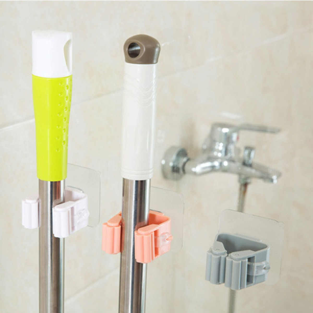 KẸP TREO ĐỒ DÙNG VỀ SINH CHỔI, CÂY LAU NHÀ TIỆN LỢI SẠCH SẼ CHO KHÔNG GIAN