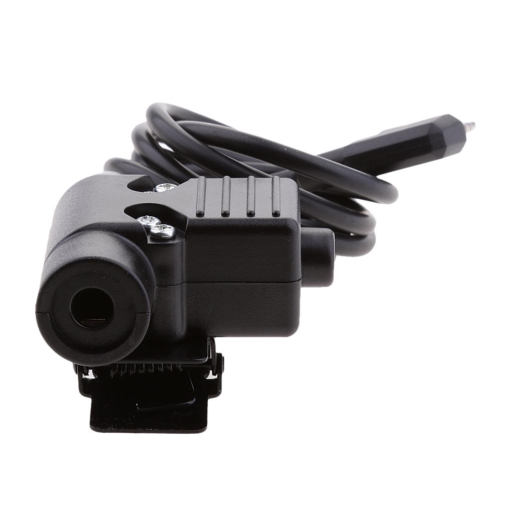 Waterproof PTT Cable Plug for U94 Z Headset Noise Reduction Earphone Kenwood Walkie Talkie