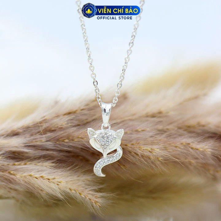 Dây chuyền bạc nữ mặt Hồ Ly đính đá chất liệu bạc 925 thời trang phụ kiện trang sức nữ Viễn Chí Bảo M400323 D400143x