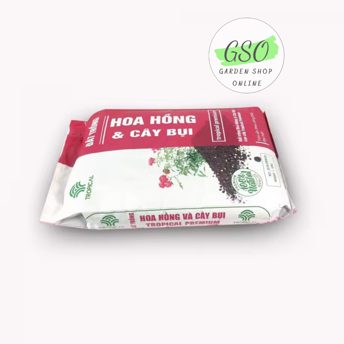 Đất trồng hoa hồng và cây bụi TROPICAL PREMIUM giúp rễ to khỏe, hoa to và nhiều, túi 11kg