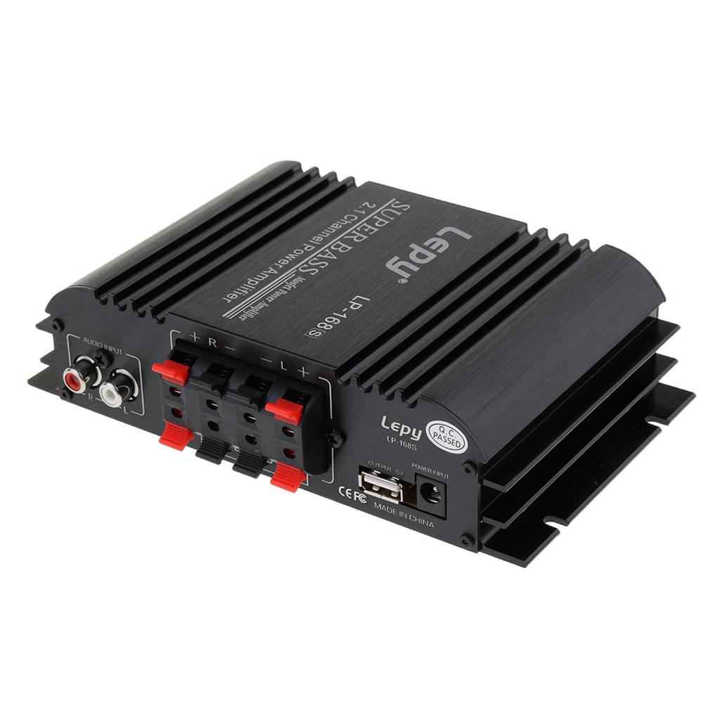 Mini 2x45W Hi-Fi Amplifier Home Audio Stereo Power Bass Music Streaming Amp