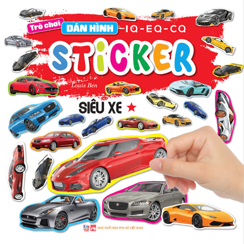 Trò chơi dán hình IQ - EQ - CQ Sticker - Siêu xe - 1 sao
