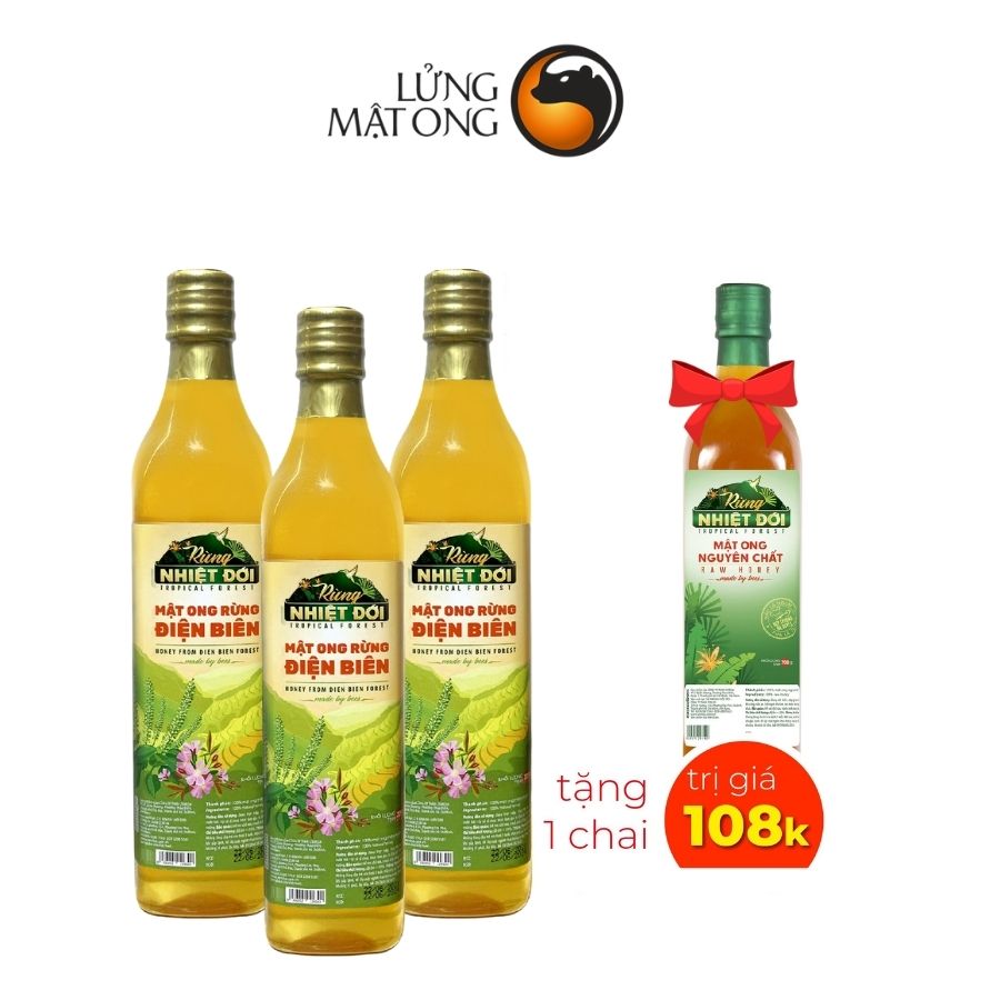 Combo Mua 3 chai Mật ong nguyên chất Rừng Điện Biên 720g tặng 1 ...
