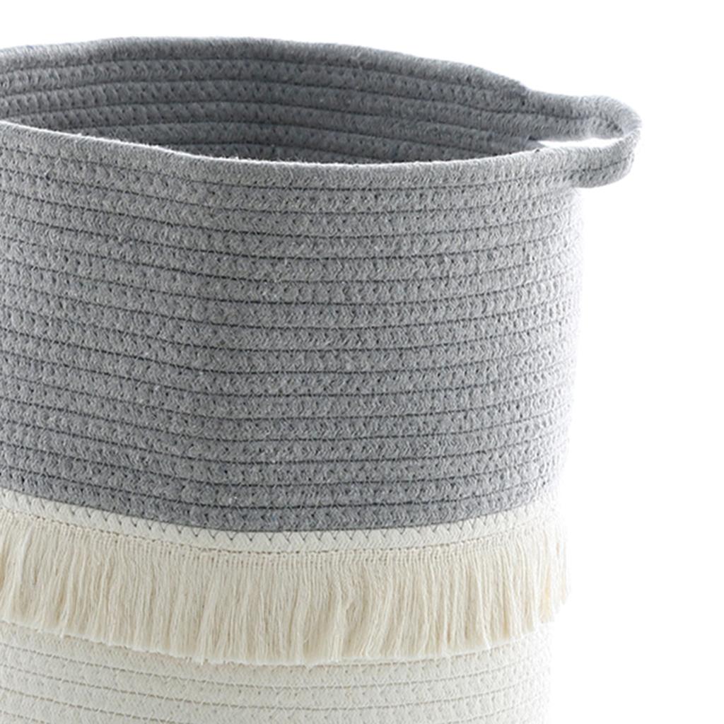 Cotton Rope Basket  100% Natural Cotton! Rope Basket, Woven Storage Basket, Blanket Basket Living Room, Toy Basket, Pillow Basket