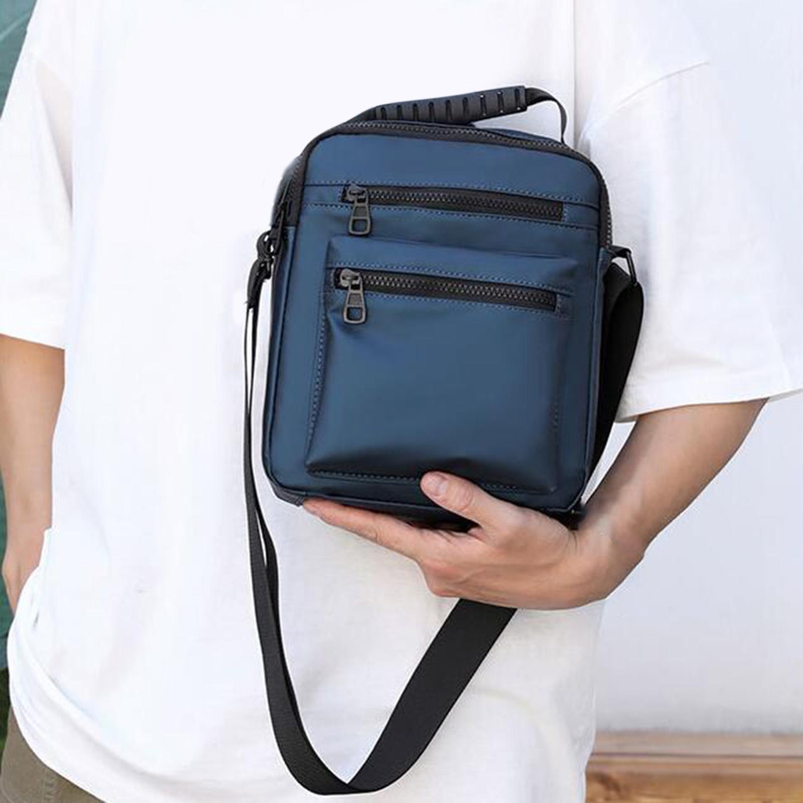 Men's Bag Shoulder Bags Gift for Family Friends Zipper Birthday Party Utility Cross Body Bag Satchel Bag for Traveling Work Hiking