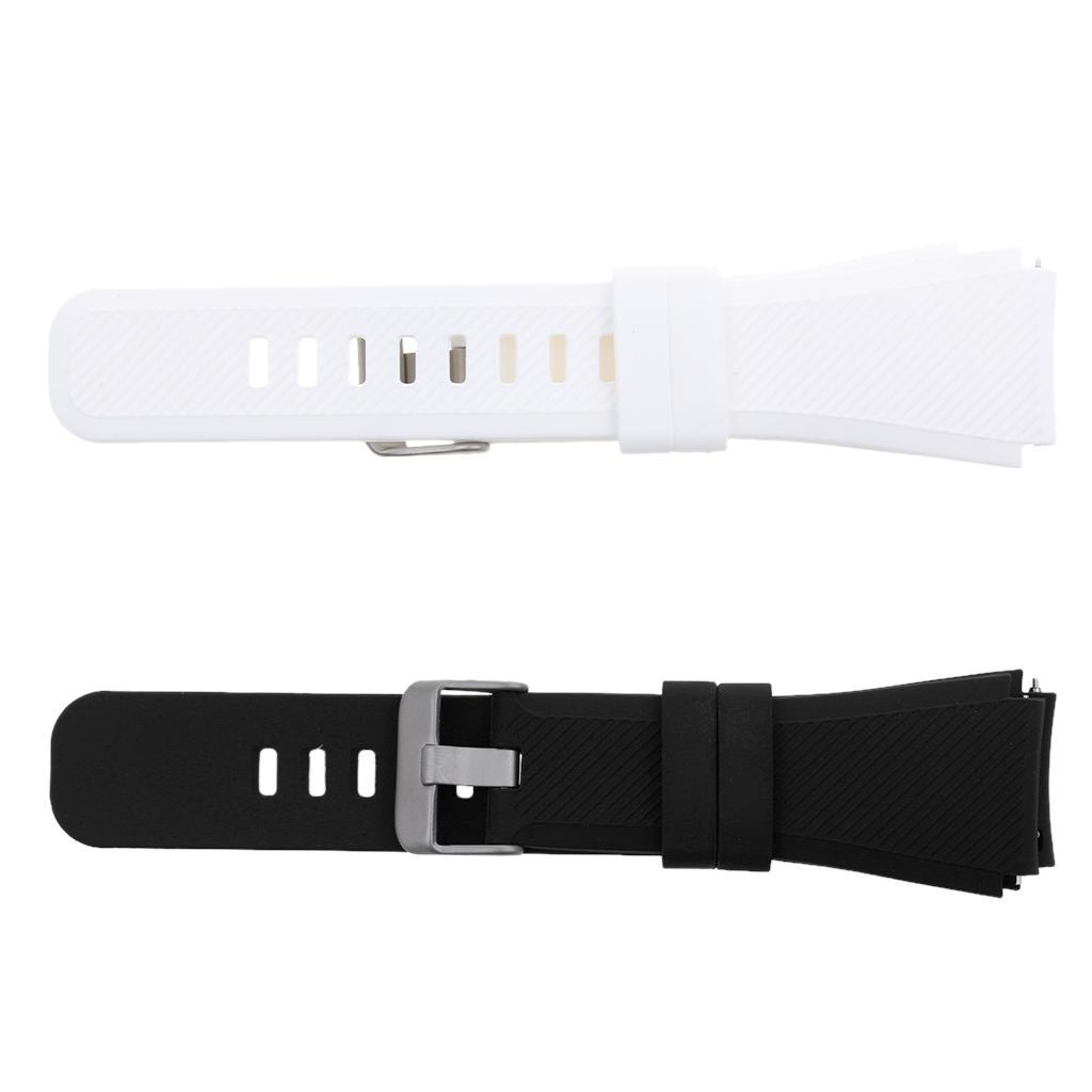 2Pieces Silicone Watchband Strap For Samsung Gear S3 Classic Smart Bracelet