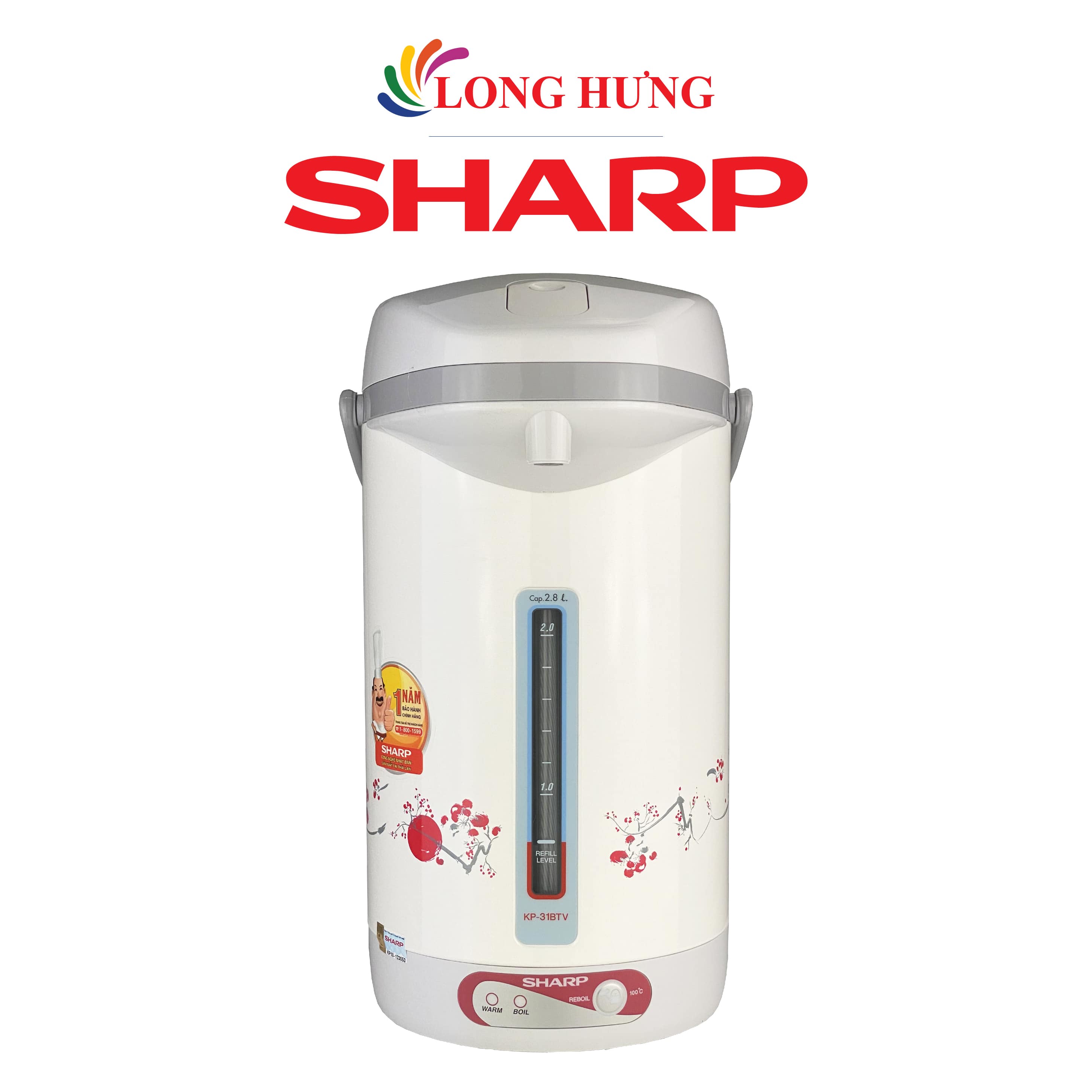 Bình thủy điện Sharp 2.8 lít KP-31BTV - Hàng chính hãng