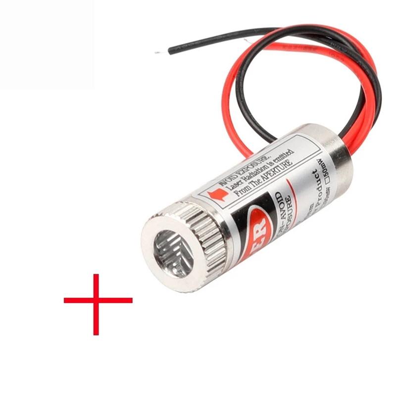 650nm 5mW Red Point / Line / Cross Laser Module Head Glass Lens Lớp công nghiệp có thể lấy nét